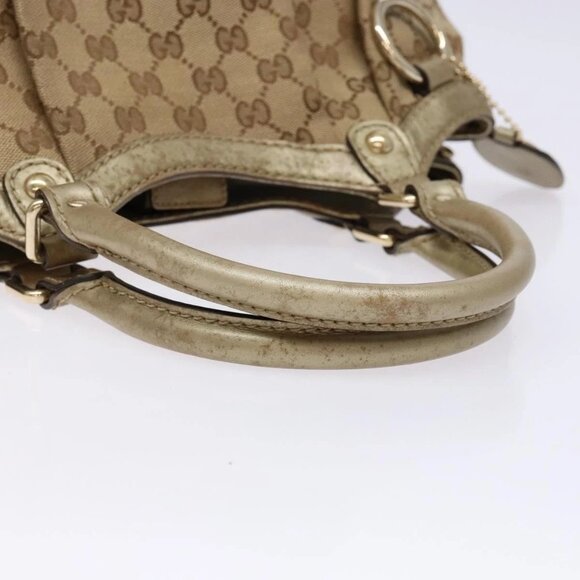 GUCCI GG Canvas Hand Bag Beige Gold 211944 Auth 135993 - Picture 8 of 16